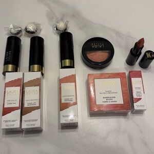 Laura Geller Bundle - Cheek Tink - Bronzeur - Marbled Blush - Cream Lipstick New